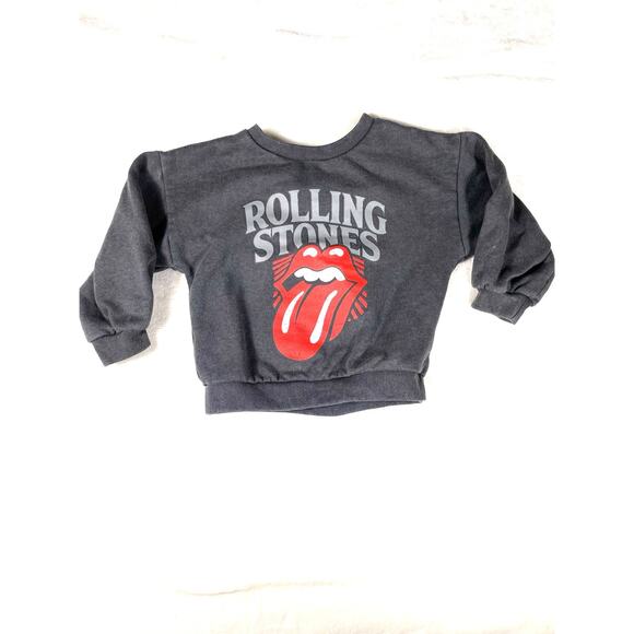 Rolling Stones Toddler Sweatshirt Gray Tongue Logo - Picture 1 of 6